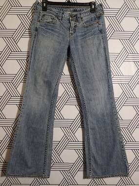 Y2K Womens Silver Jeans Western Glove Works Lola Size 28